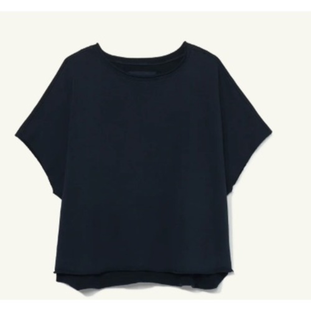 Frank & Eileen Black OS Olive Original Capelet Womens Raw Hem Cotton LAB216TF